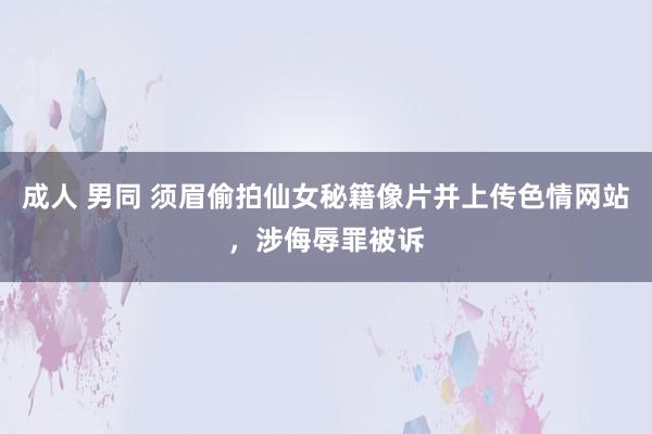 成人 男同 须眉偷拍仙女秘籍像片并上传色情网站，涉侮辱罪被诉