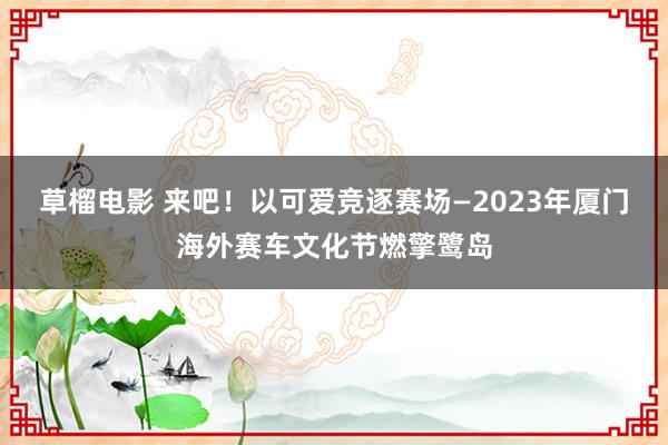 草榴电影 来吧！以可爱竞逐赛场—2023年厦门海外赛车文化节燃擎鹭岛