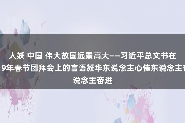 人妖 中国 伟大故国远景高大——习近平总文书在2019年春节团拜会上的言语凝华东说念主心催东说念主奋进