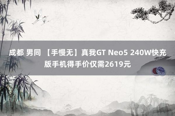 成都 男同 【手慢无】真我GT Neo5 240W快充版手机得手价仅需2619元